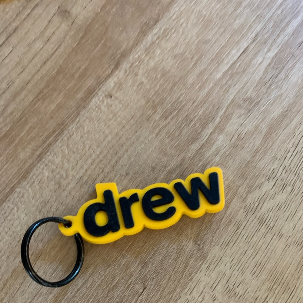 drew house rubber drew keychain